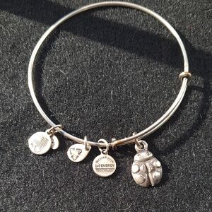 Alex and Ani Silver Charm Bangle